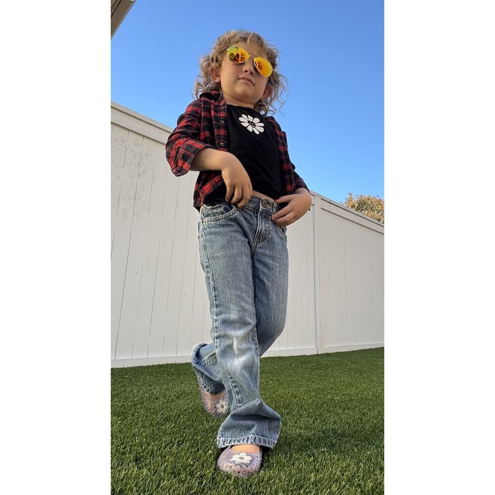 NIRVANA 90s Metal Rock Upcycled Retro Vintage Grunge Plaid Flannel Kids Size 2T - Picture 4 of 12